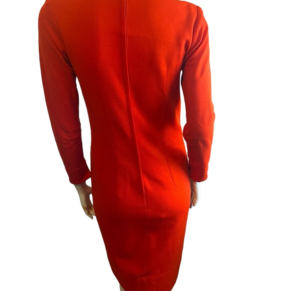 ADDE Originals CALIFORNIA 1960s high neck Red knit Dress Size Small/medium - Picture 5 of 7